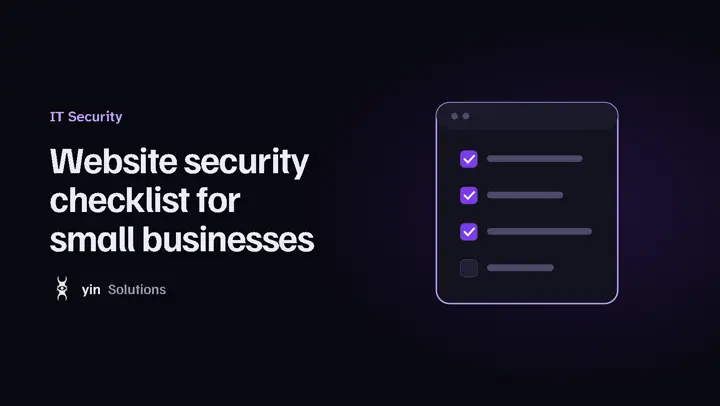 Checklist illustration for website security